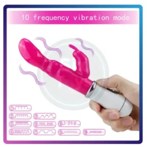 Dual-Stimulation Rabbit Vibrating Massager – Multi-Mode Control, Ergonomic Curved Design & Personal Comfort