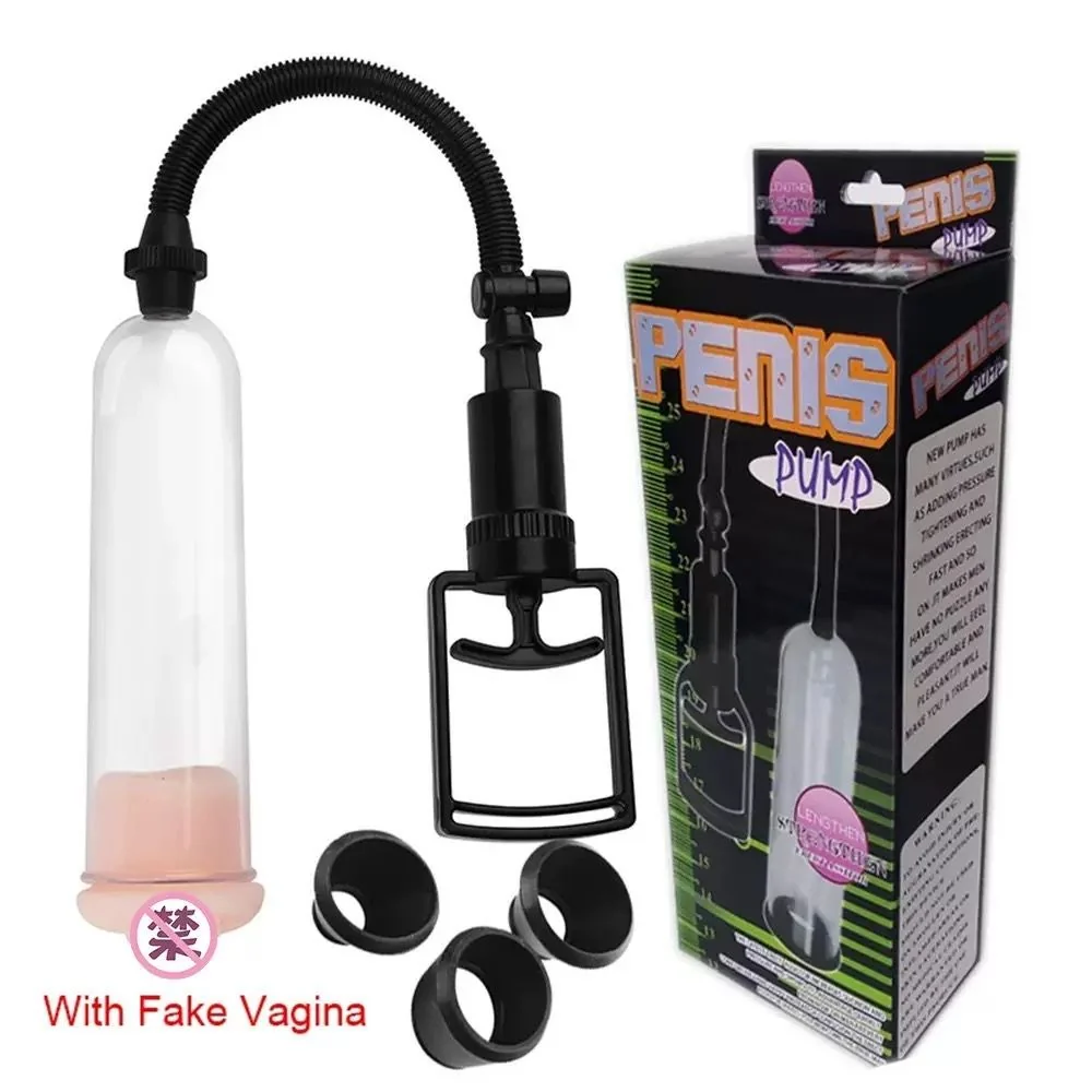Adult Manual Vacuum Massage Pump Kit – Clear Cylinder, 3 Seal Rings & Soft-Touch Sleeve - Image 3