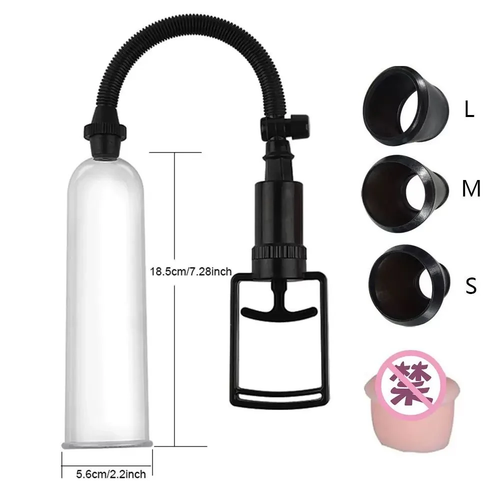 Adult Manual Vacuum Massage Pump Kit – Clear Cylinder, 3 Seal Rings & Soft-Touch Sleeve - Image 2