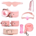 10-Piece Adult Roleplay Restraint Set | Soft-Lined, Adjustable Design in Black or Pink - Image 4