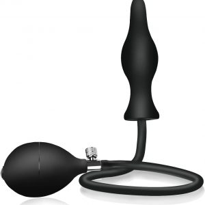 Silicone Expand Inflatable Anal Plug - Body-Safe Medical Grade Waterproof Butt Sex Toy for Male, Female and Beginners (Tapered Style)