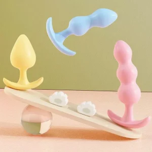 3-Piece Graduated Anal Training Plug Set with Safe Flared Bases