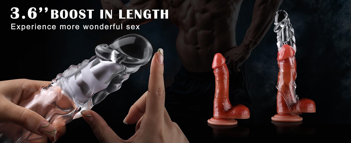 Wolf’s Fang Vibrating Textured Extension Sleeve – Extra-Long Dual-Stimulation Design - Image 3