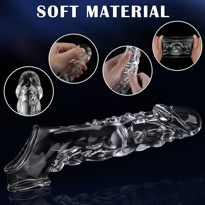 Wolf’s Fang Vibrating Textured Extension Sleeve – Extra-Long Dual-Stimulation Design - Image 5