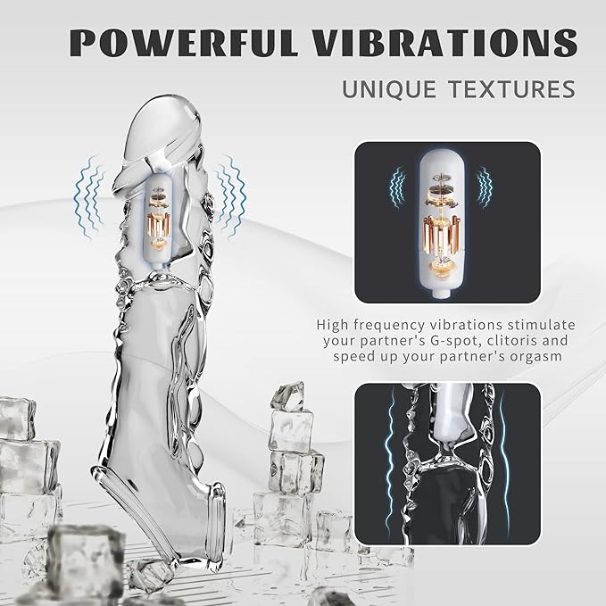 Wolf’s Fang Vibrating Textured Extension Sleeve – Extra-Long Dual-Stimulation Design - Image 8