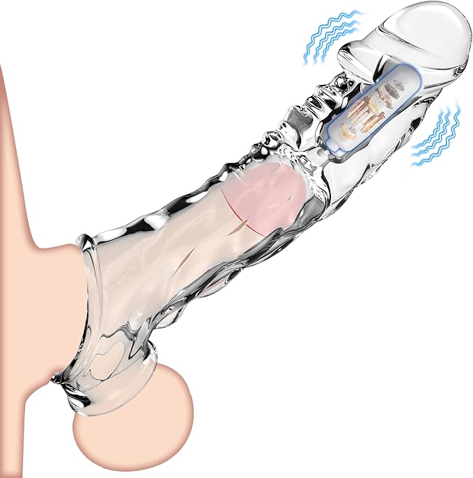 Wolf’s Fang Vibrating Textured Extension Sleeve – Extra-Long Dual-Stimulation Design