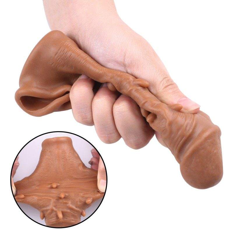 23CM Extra-Long Textured Extension Sleeve with Multi-Point Stimulation - Image 4