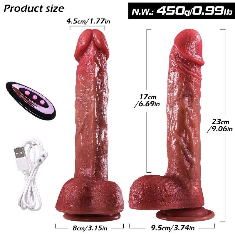 Remote-Controlled Telescopic Thrusting Dildo with Swing Motion & Suction Base - Image 4